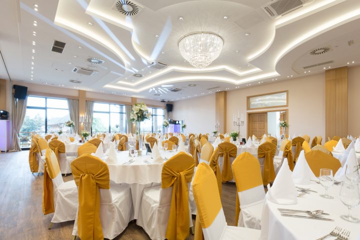 Wedding Hall Or Other Function Facility Set For Fine Dining