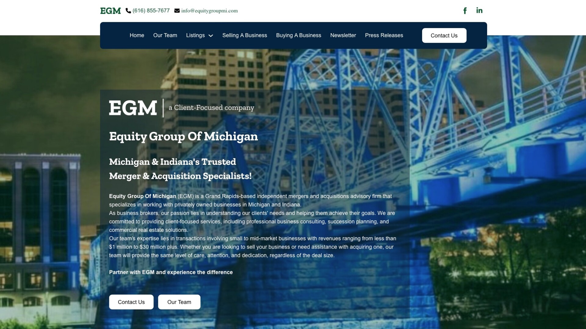 Equity Group Of Michigan Merger Acquisition Specialists   EGM Home Page Featured Image 