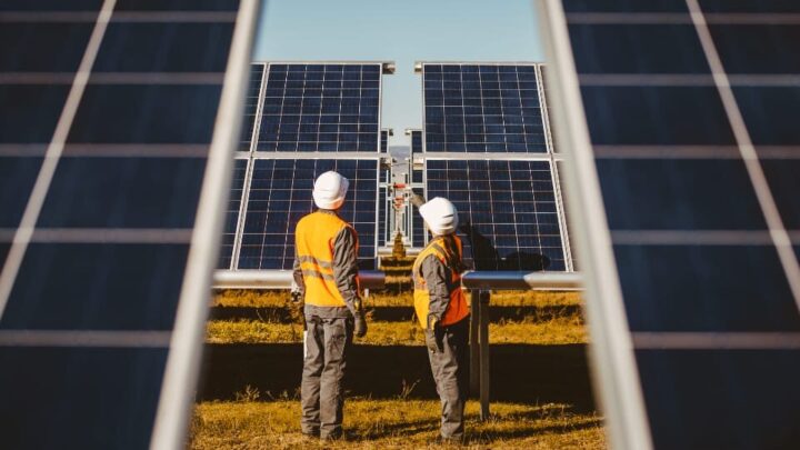 Solar panel installation.