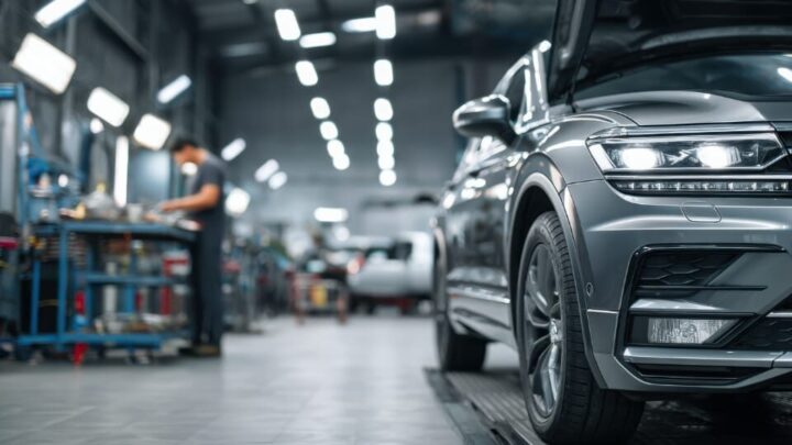 interior of an auto repair shop.