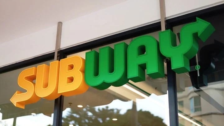 subway restaurant sign.